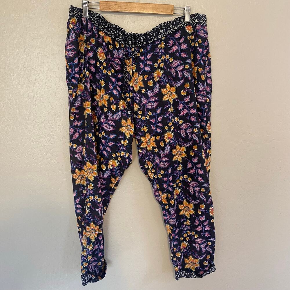 Sundance Leia Pants Womens Size XL Cotton Drawstring Casual Lounge Boho - Picture 2 of 5